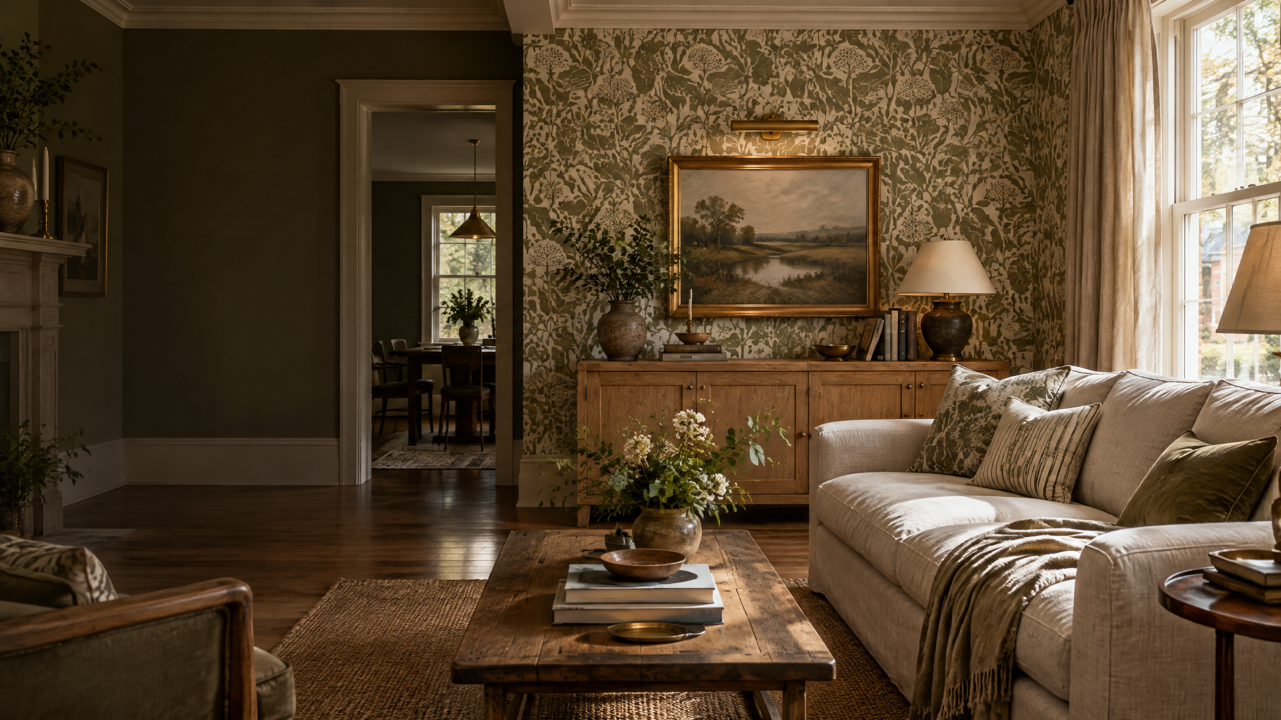 Platinum interior featuring professionally installed luxury wallpaper by Grand River Co.